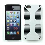 Wholesale iPhone 5 5S Hybrid Grip Case (White-Black)
